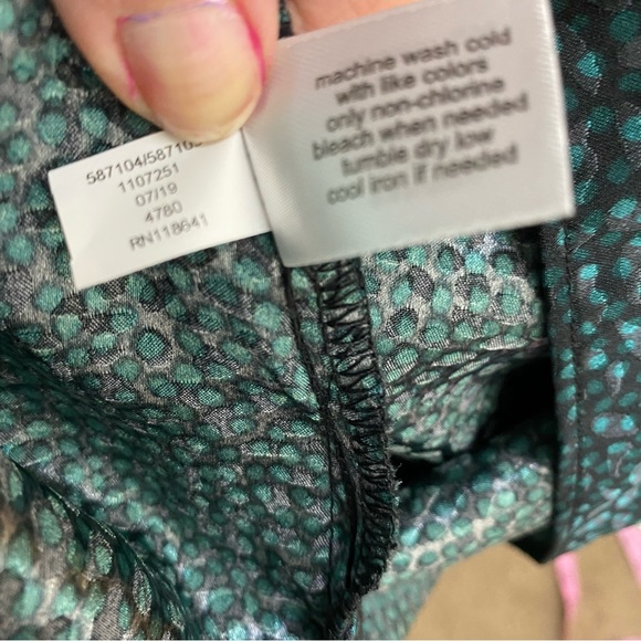 Lane Bryant Green Animal Print And Lace Women’s Camisole Size 24 - Picture 12 of 13